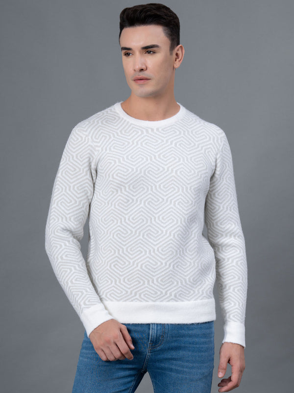 redtape Casual Sweater for Men Off White