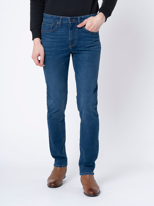 redtape Classic Skinny Jeans for Men Dark Blue