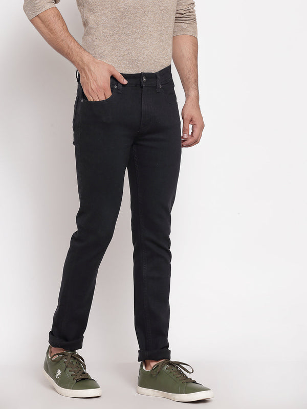 Redtape Classic Skinny Jeans For Men Jet Black