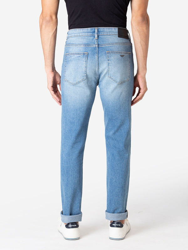 Redtape Classic Skinny Jeans For Men Light Blue