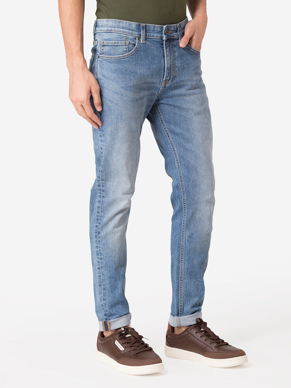 Redtape Classic Skinny Jeans For Men Mid Blue