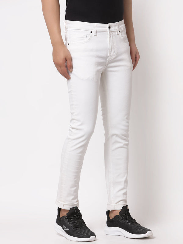 Redtape Classic Skinny Jeans For Men White