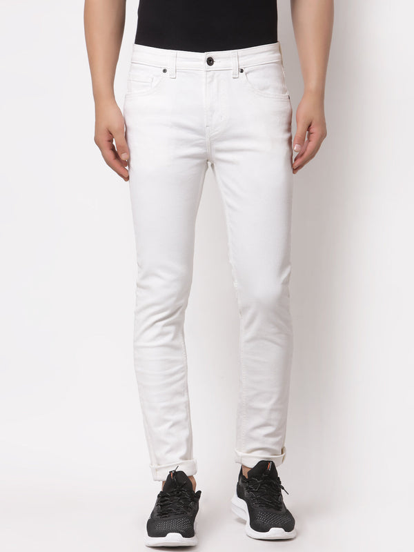 redtape Classic Skinny Jeans for Men White