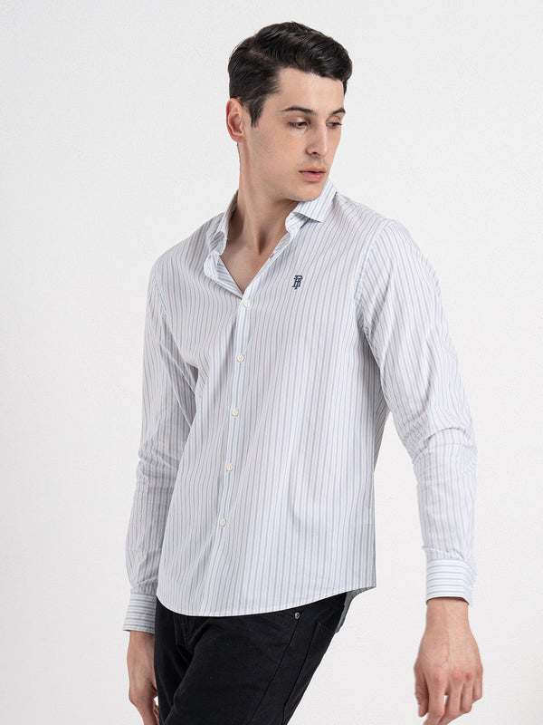 Redtape Classic Striped Shirt For Men Off White