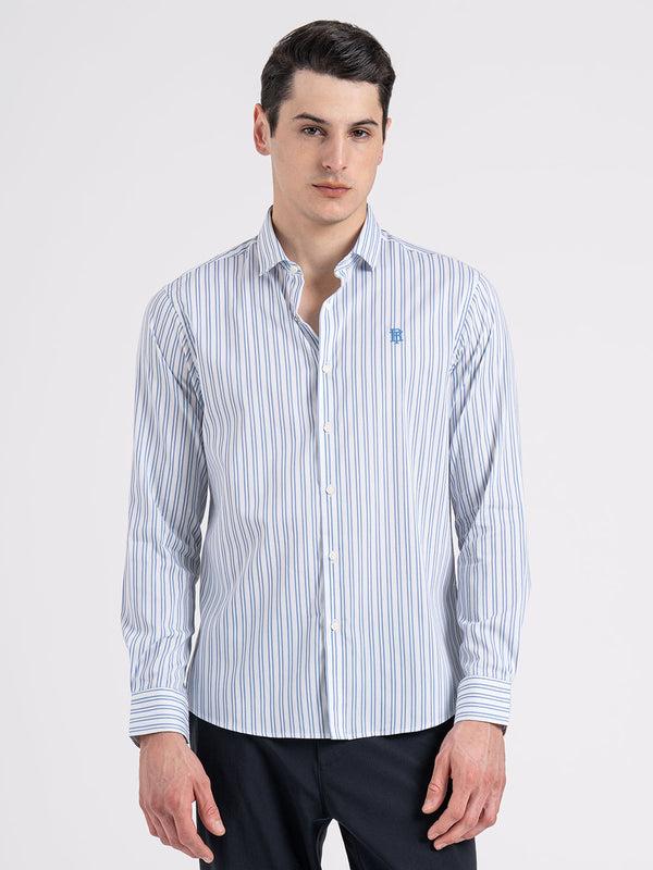 redtape Classic Striped Shirt for Men White