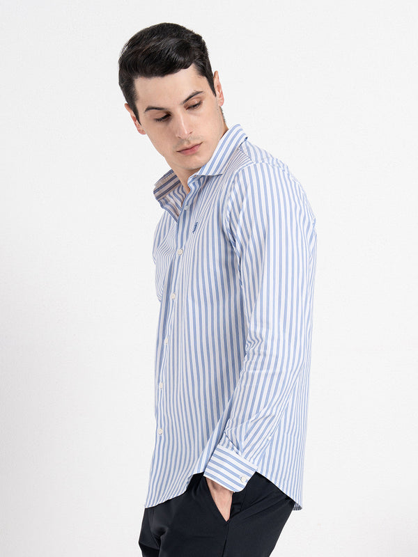 Redtape Classic Striped Shirt For Men White