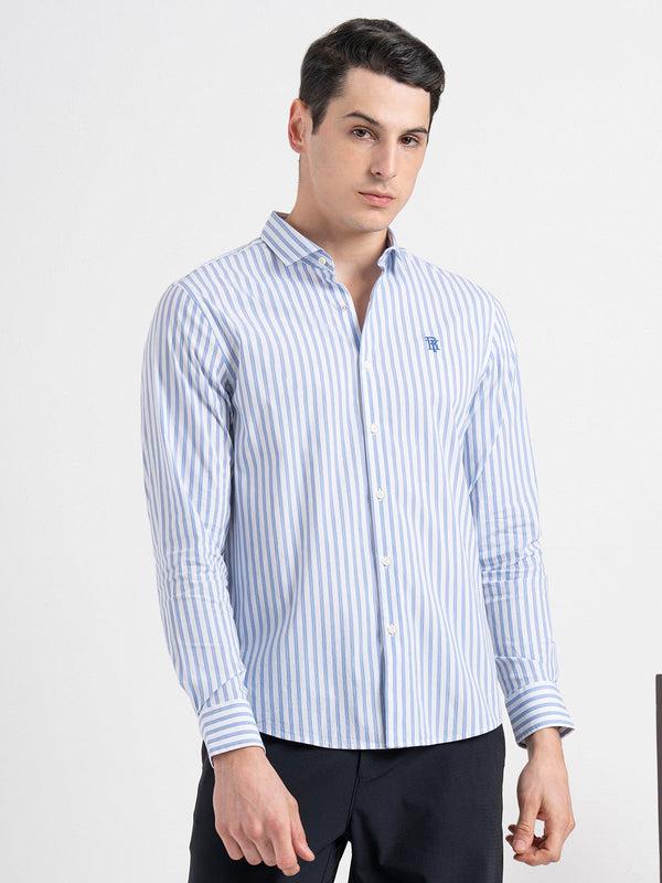redtape Classic Striped Shirt for Men White