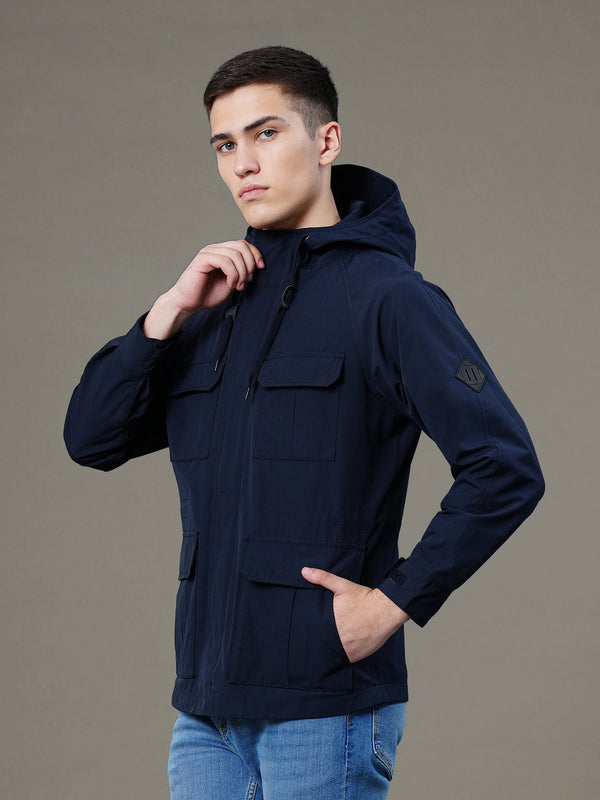 Redtape Hooded Four Pocket Jacket For Men Navy