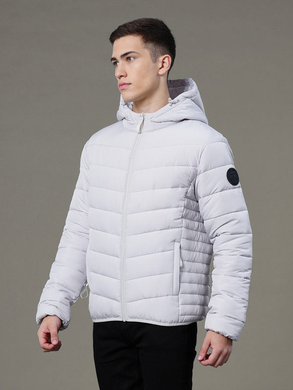 Redtape Hooded Jacket For Men Light Grey