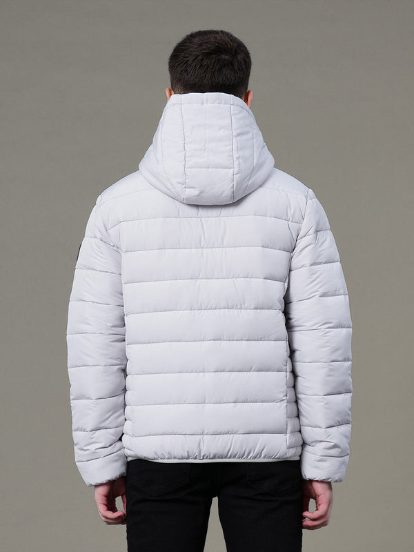 Redtape Hooded Jacket For Men Light Grey
