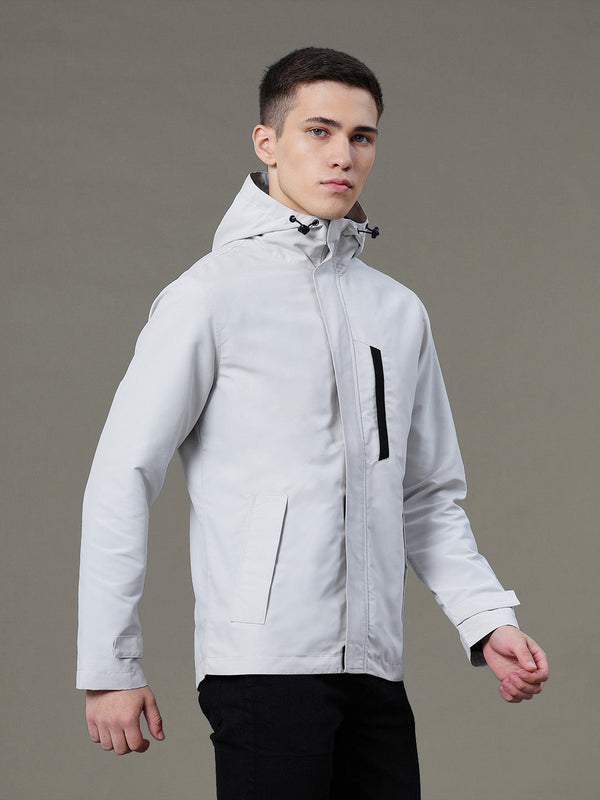 Redtape Hooded Light Jacket For Men Ice Grey