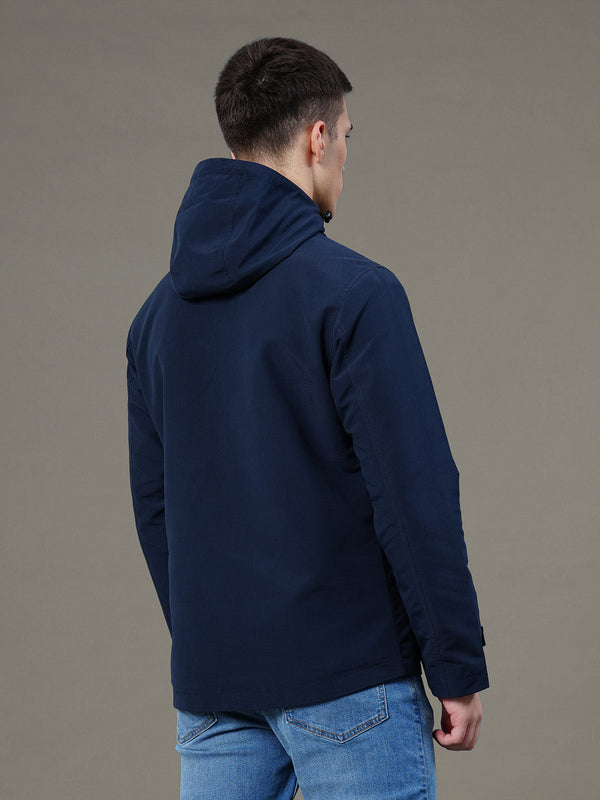 Redtape Hooded Light Jacket For Men Navy