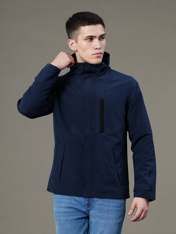 redtape Hooded Light Jacket for Men Navy