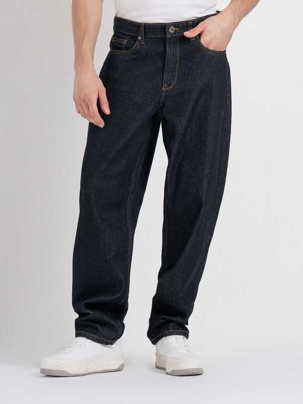redtape Men's Baggy Fit Jeans Carbon Black