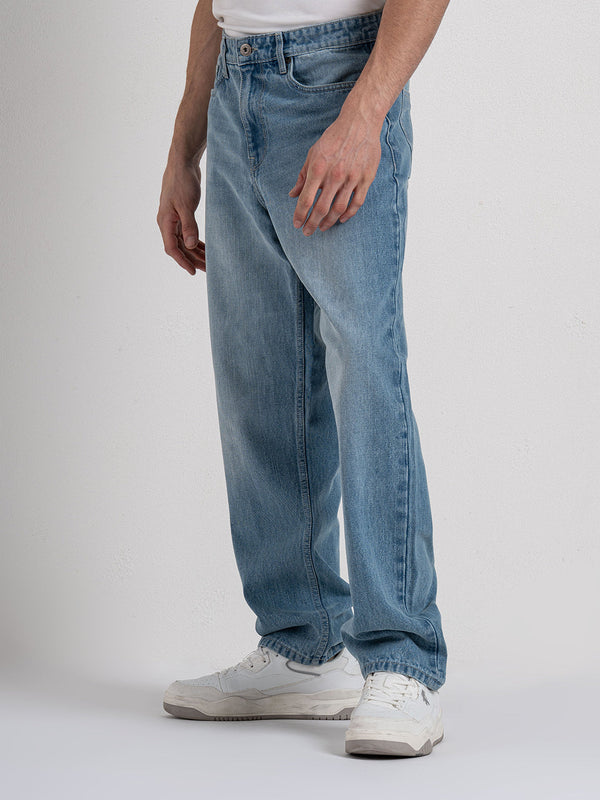 Redtape Men's Baggy Fit Jeans Light Blue