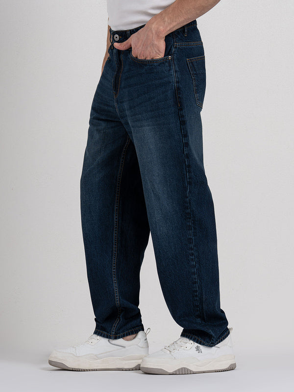 Redtape Men's Baggy Fit Jeans Vintage Blue