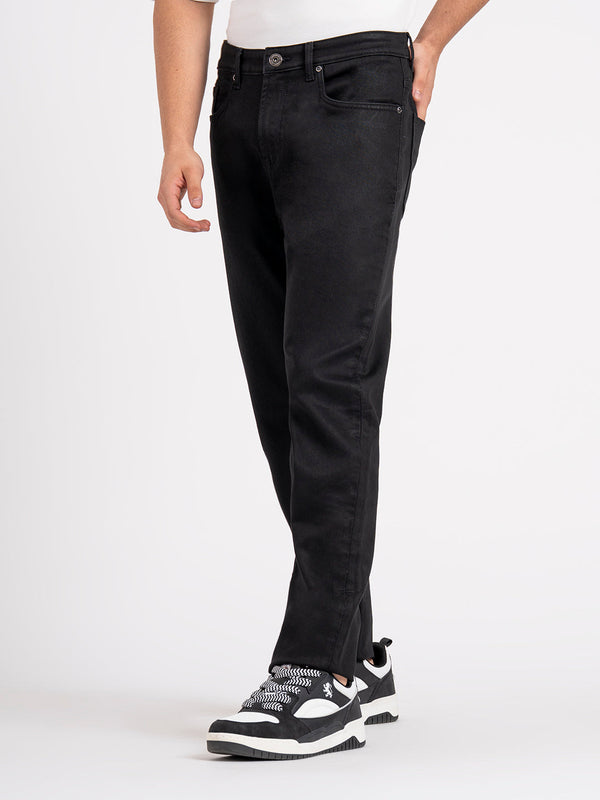 Redtape Men’s Black Mid Rise Baggy Fit Jeans Black