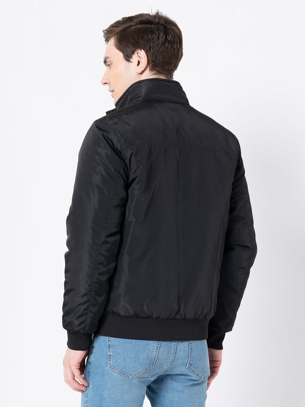 Redtape Men's Black Solid Jacket Black