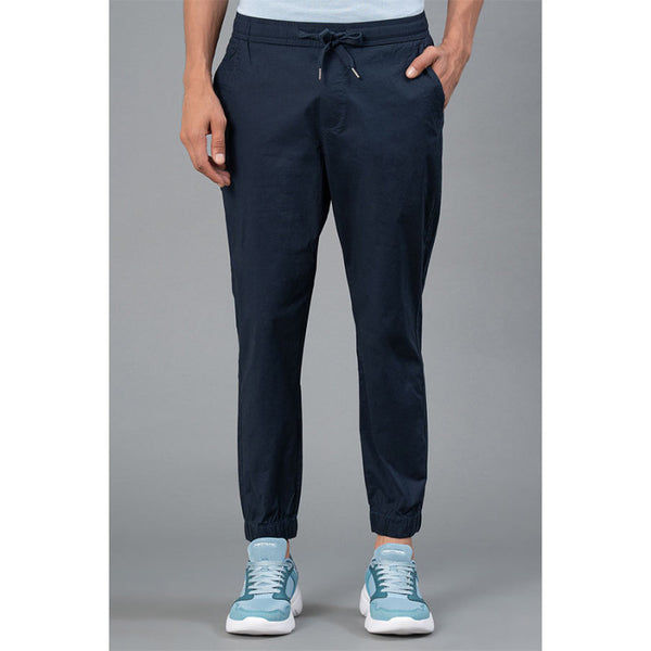 Redtape Men's Casual Cotton Joggers Navy