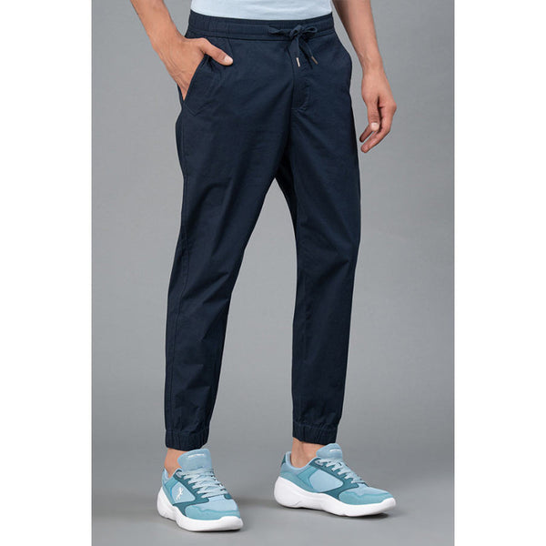 Redtape Men's Casual Cotton Joggers Navy