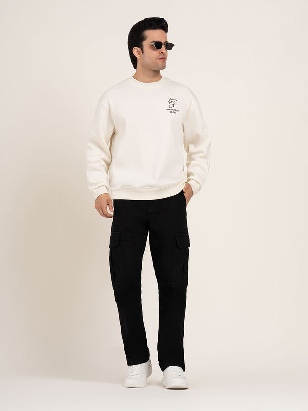 redtape Men’s Casual Graphic Sweatshirt Off White
