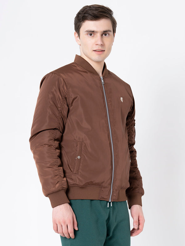 Redtape Men's Dark Brown Solid Jacket Dark Brown