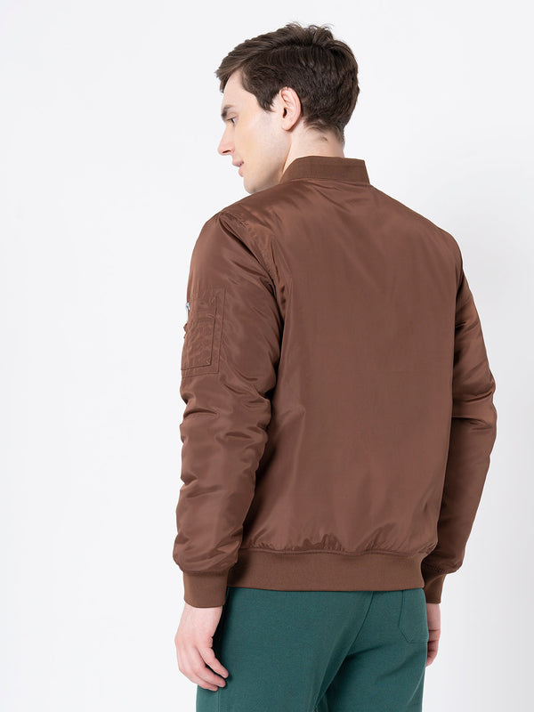 Redtape Men's Dark Brown Solid Jacket Dark Brown