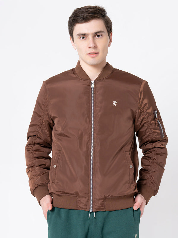 redtape Men's Dark Brown Solid Jacket Dark Brown