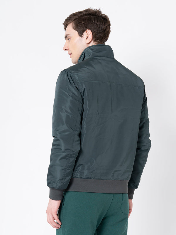 Redtape Men's Dark Green Solid Jacket Dark Green