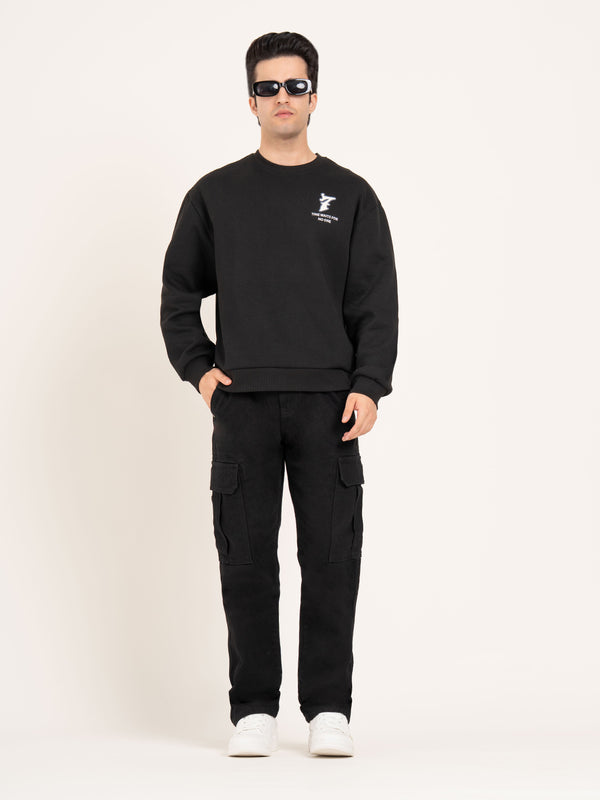 redtape Men’s Fleece Sweatshirt Black