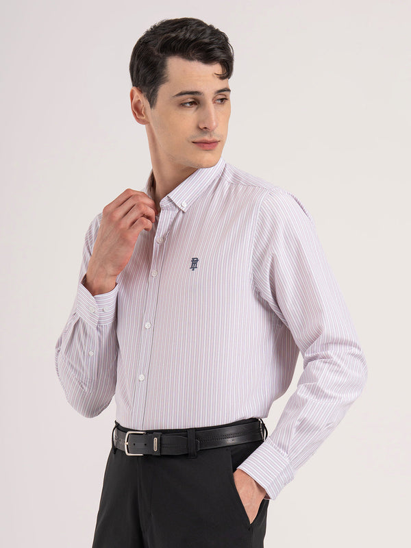 Redtape Men’s Full Sleeve Striped Shirt Pink