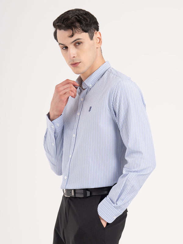Redtape Men’s Full Sleeve Striped Shirt Slate Blue