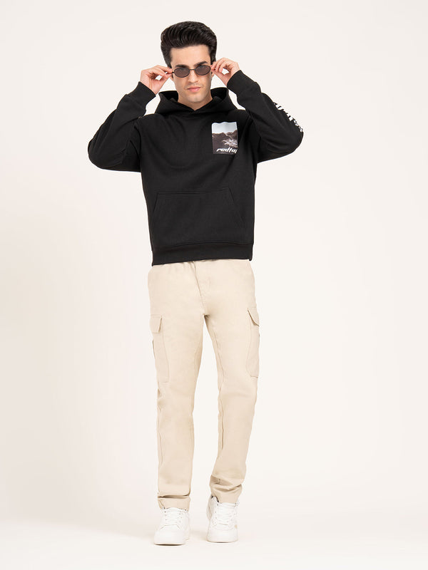 redtape Men’s Graphic Hoodie Black