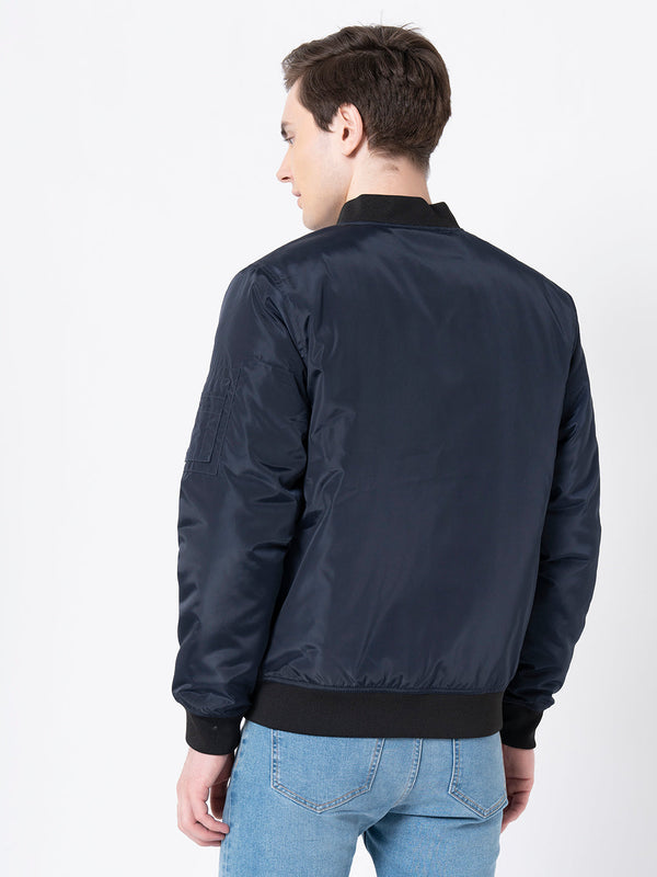 Redtape Men's Navy Solid Jacket Navy