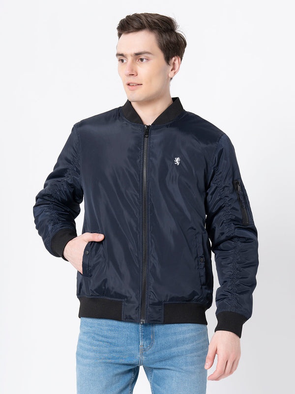 redtape Men's Navy Solid Jacket Navy