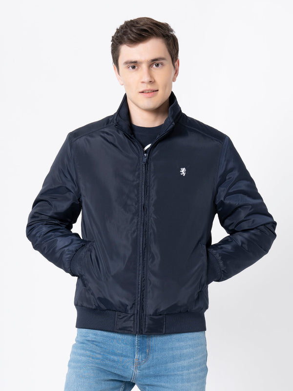 redtape Men's Navy Solid Jacket Navy