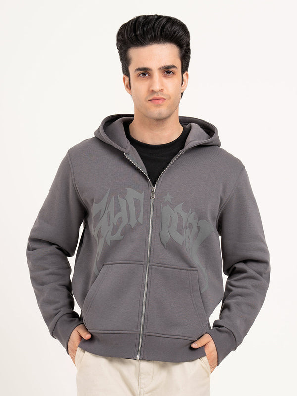 Redtape RedTape Men’s Printed Hoodie For Everyday Comfort Charcoal Grey