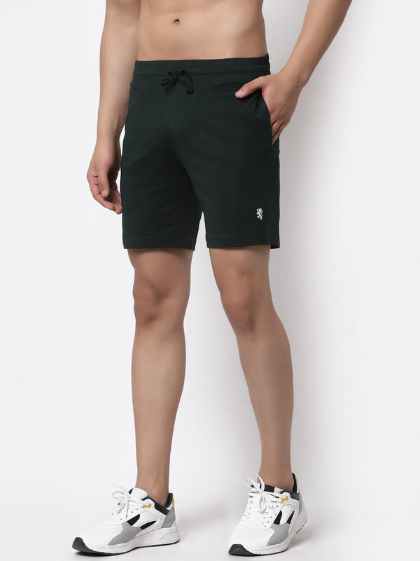 Redtape Men's Regular Fit Active Shorts Dark Green