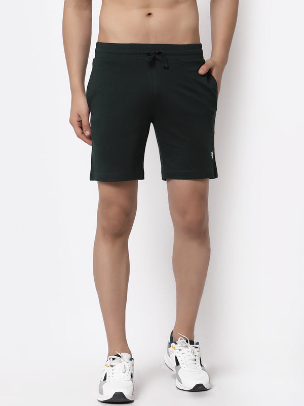 redtape Men's Regular Fit Active Shorts Dark Green
