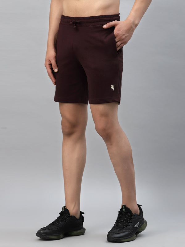 Redtape Men's Regular Fit Active Shorts Maroon