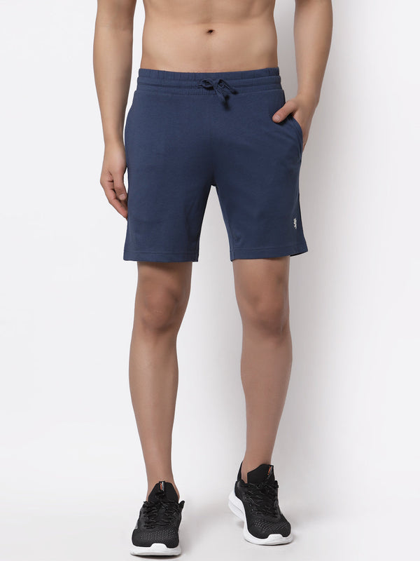 Redtape Men's Regular Fit Active Shorts Mid Blue