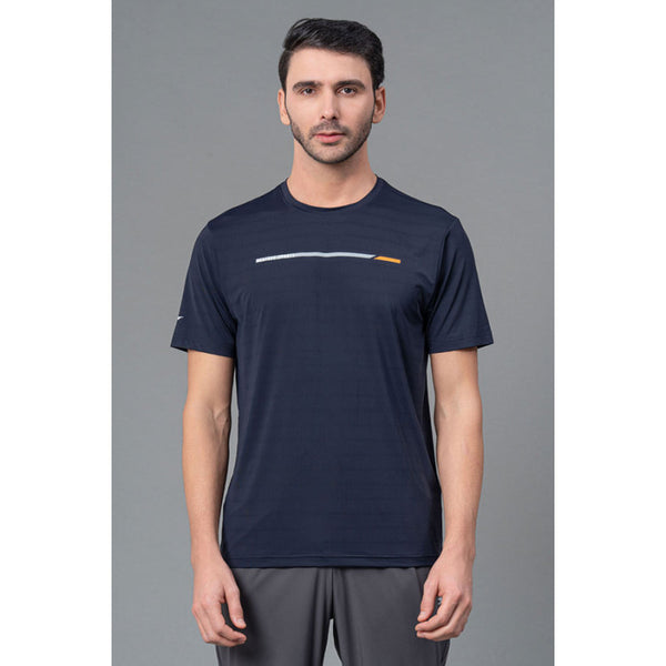 Redtape Men's Round Neck Sports T-Shirt Navy