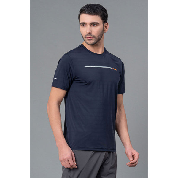 Redtape Men's Round Neck Sports T-Shirt Navy