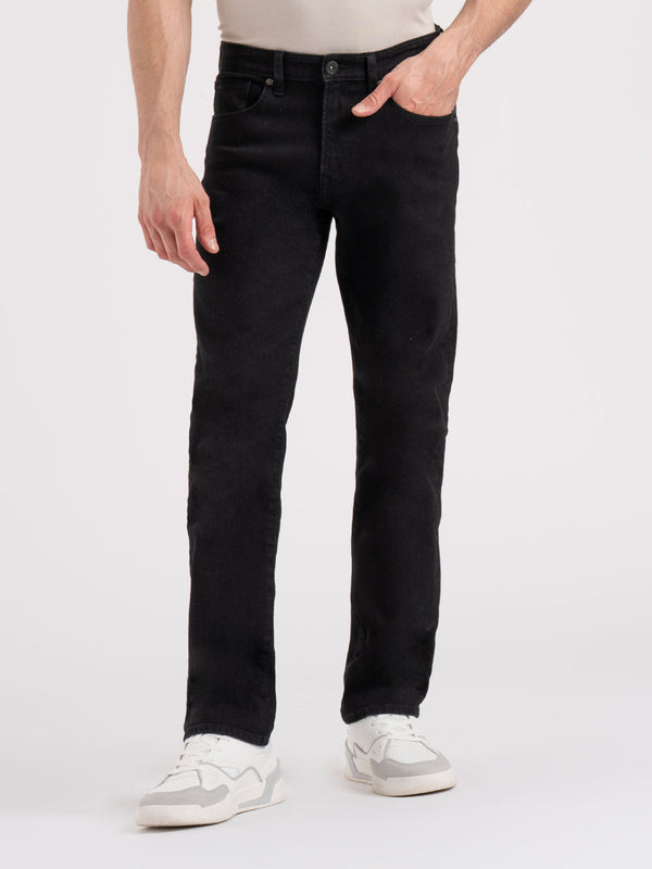 Redtape Men’s Straight Fit Denim Jeans Black