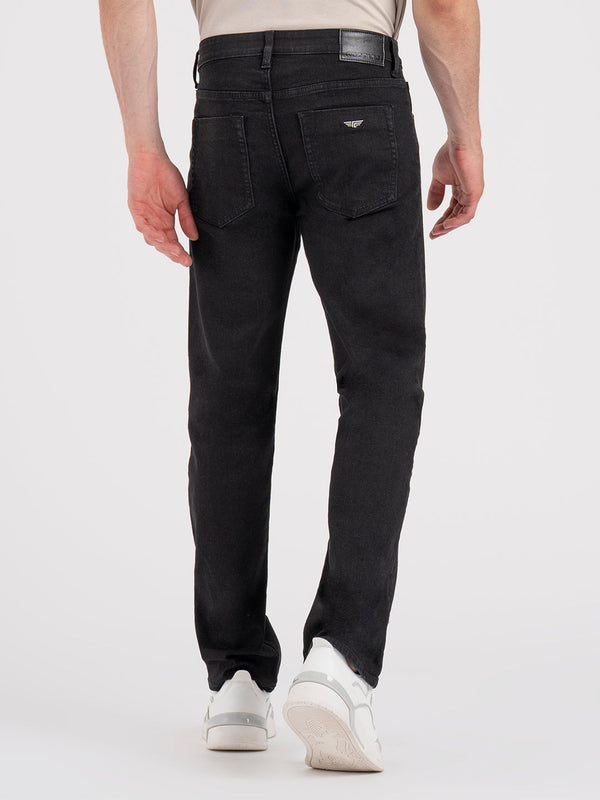 Redtape Men’s Straight Fit Denim Jeans Black