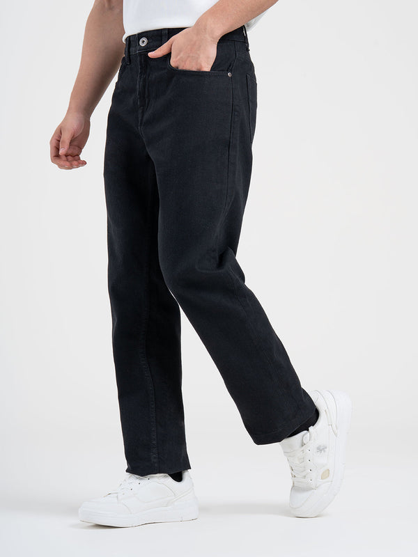 Redtape Men’s Straight Fit Denim Jeans Jet Black