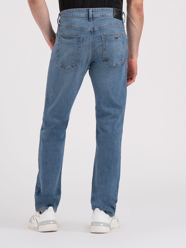 Redtape Men’s Straight Fit Denim Jeans Medium Blue