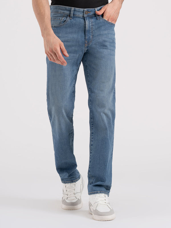 redtape Men’s Straight Fit Denim Jeans Medium Blue