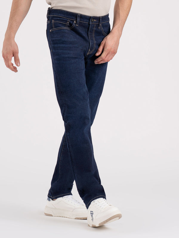 Redtape Men’s Straight Fit Denim Jeans Rinse Blue