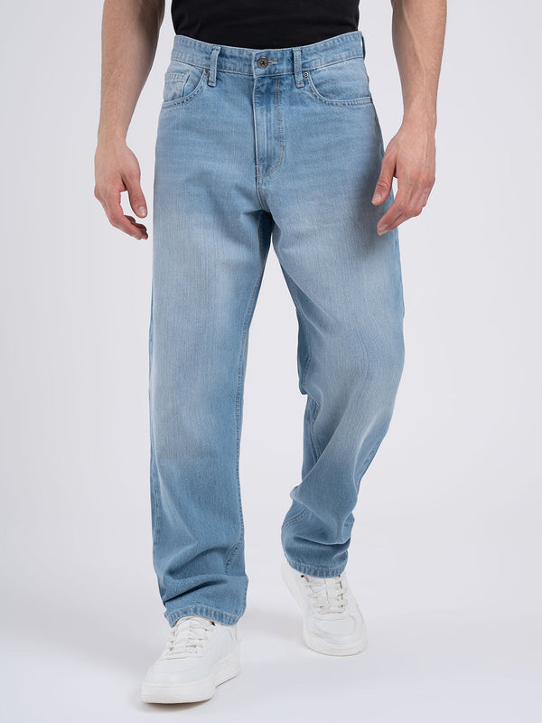 Redtape Mens Baggy Fit Jeans Light/ Blue
